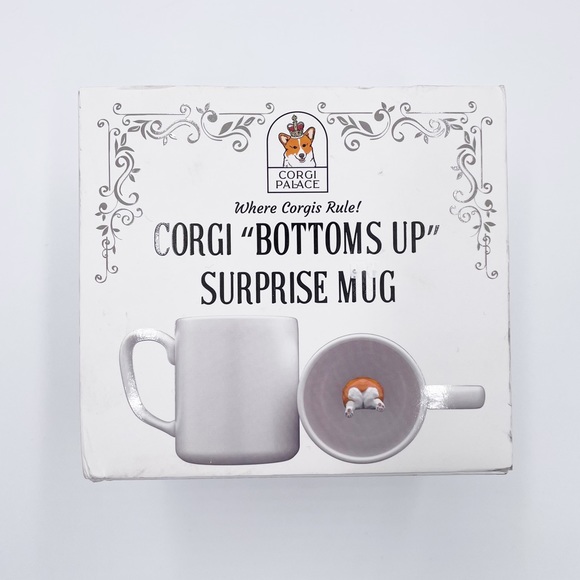 NEW Corgi Palace Corgi Bottoms Up Surprise Mug White 13 oz Coffee Tea Gifting - Picture 3 of 11